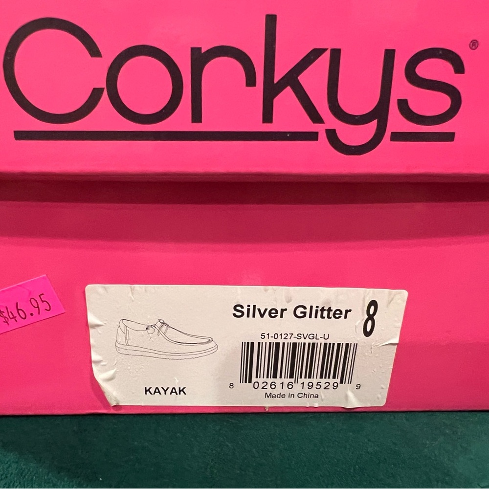 Corkys Silver Glitter Kayak Shoes